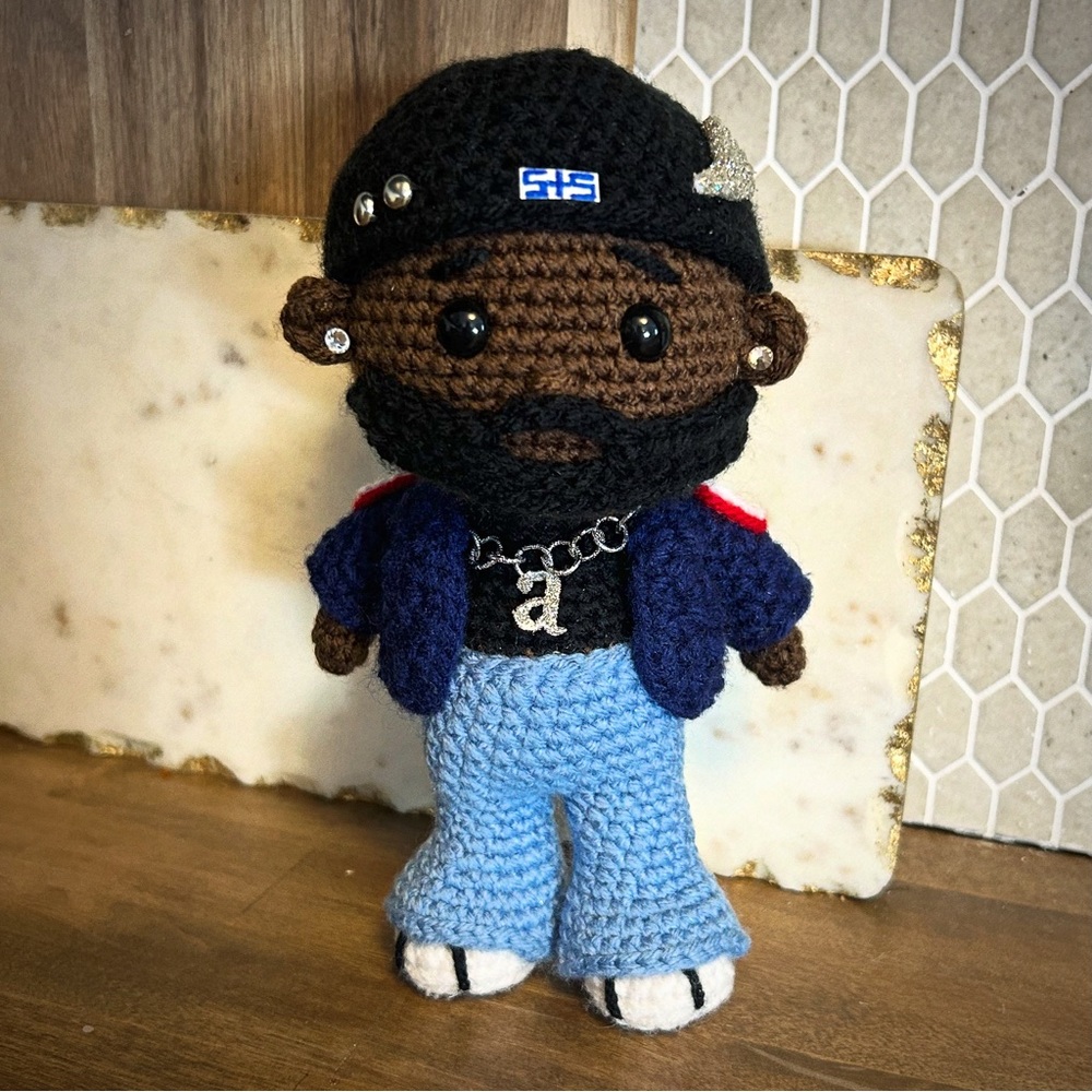 Handmade Crochet Super Bowl Doll